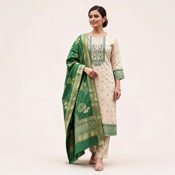 Cream_Chanderi_Straight_Embroidered_Kurta_Set_For_Women