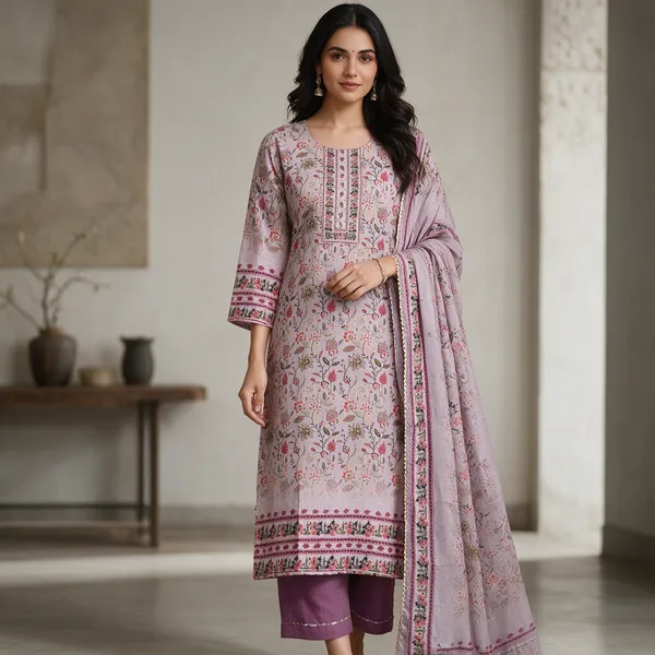 Pink_Cotton_Straight_Floral_Printed_Kurta_Set_For_Women