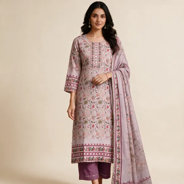 Pink_Cotton_Straight_Floral_Printed_Kurta_Set_For_Women