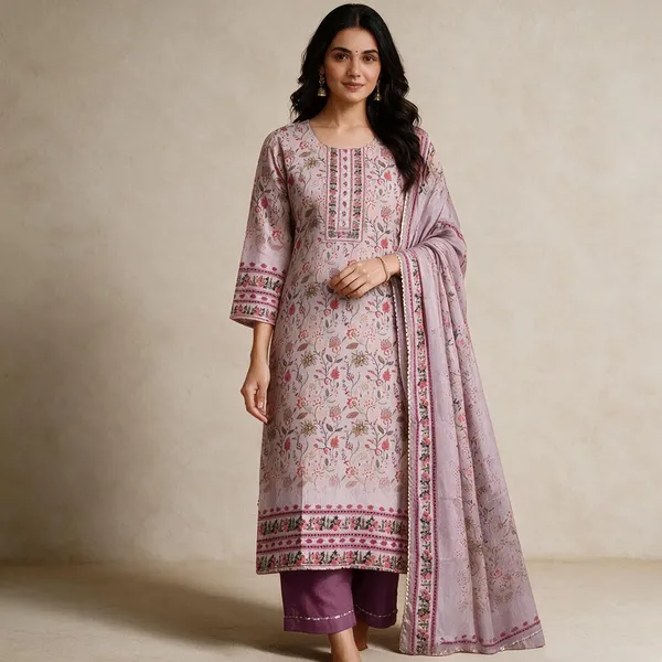 Pink_Cotton_Straight_Floral_Printed_Kurta_Set_For_Women