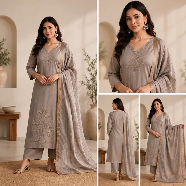 Taupe_Cotton_Straight_Embroidered_Kurta_Set_For_Women