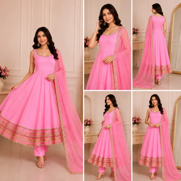 Pink_Georgette_Flared_Anarkali_Suit_Set_For_Women