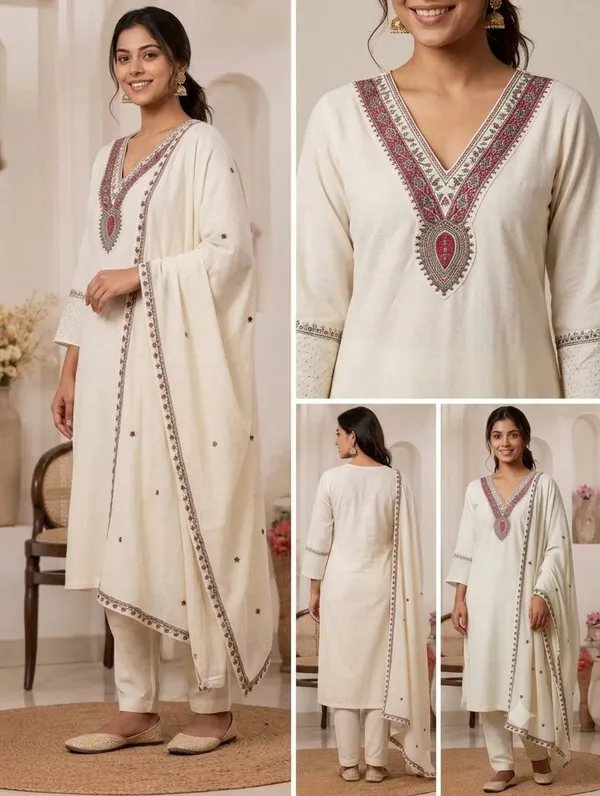 Cream_Mul_Cotton_Straight_Embroidered_Kurta_Set_For_Women