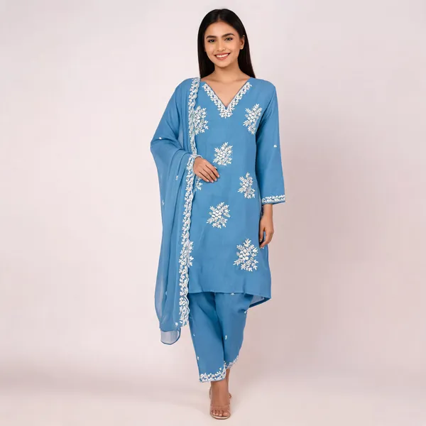 Blue_Cotton_Straight_Embroidered_Kurta_Set_For_Women