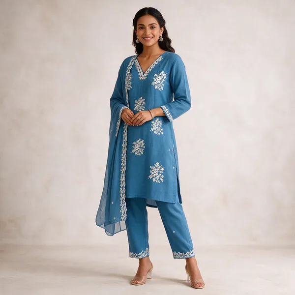 Blue_Cotton_Straight_Embroidered_Kurta_Set_For_Women