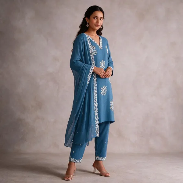 Blue_Cotton_Straight_Embroidered_Kurta_Set_For_Women