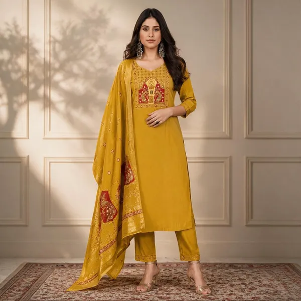 Mustard_Embroidered_Straight_Kurta_Set_for_Women
