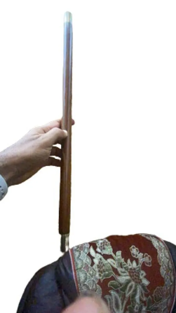 Plain_Brown_Solid_Wooden_Baton_With_Brass_Tips