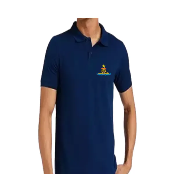 T_Shirt_Artillery_Navy_Blue_Collar_Pure_Cotton