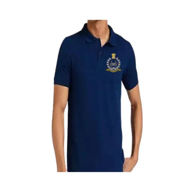 T_Shirt_Meg_Collar_Navy_Blue_Pure_Cotton