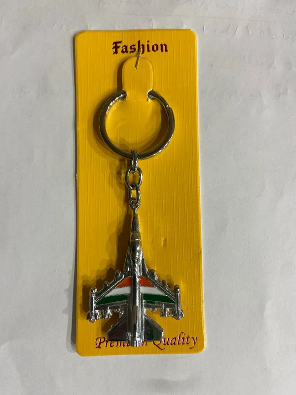 Tri_Colour_Aircraft_Aeroplane_Steel_Key_Chain