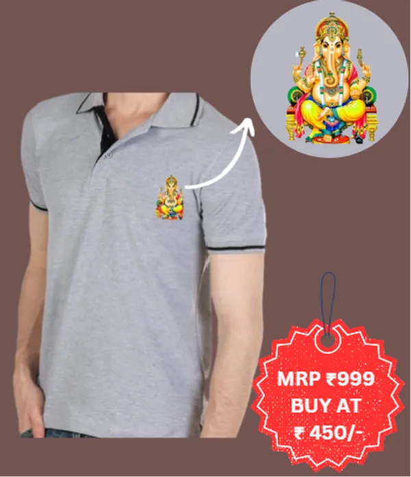 T_Shirt_Ganesh_Chathurthi_Special_Grey