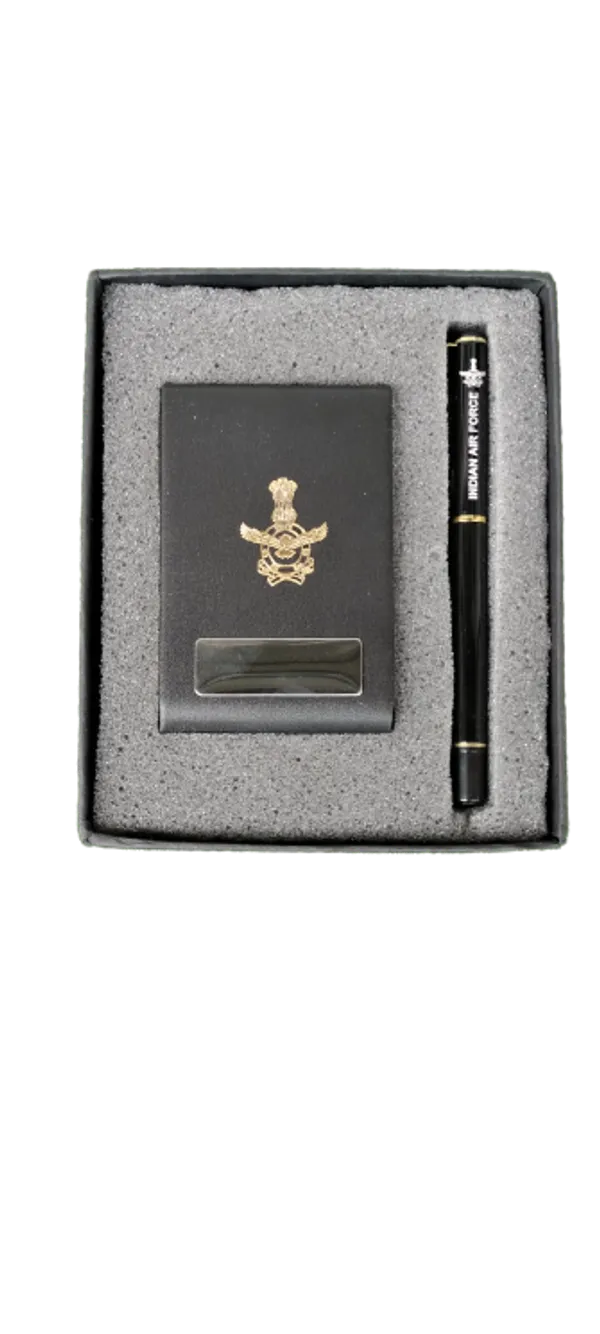 Defence_Magnetic_Card_Holder_With_Metal_Premium_Ball_Pen