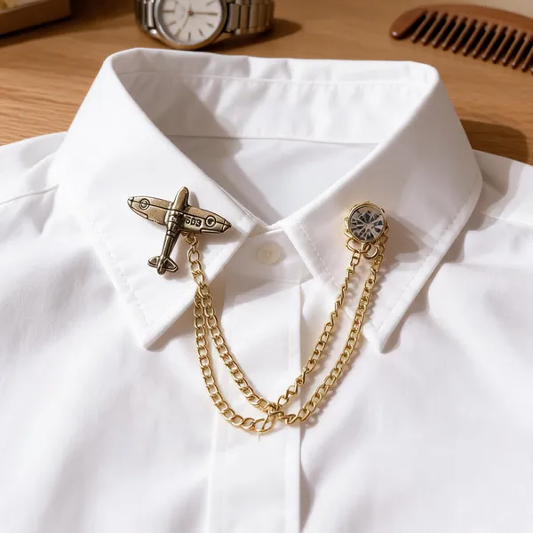 Golden_White_Alloy_Classic_Brooch_For_Men_And_Women