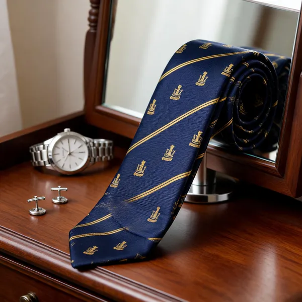 Navy_Blue_Polyester_Indian_Navy_Logo_Woven_Tie_For_Men