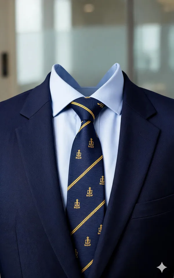 Navy_Blue_Polyester_Indian_Navy_Logo_Woven_Tie_For_Men