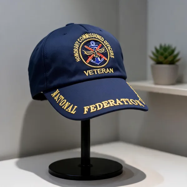 Blue_Polyester_Zari_Embroidered_Honorary_Commissioned_Officers_Cap_For_Unisex
