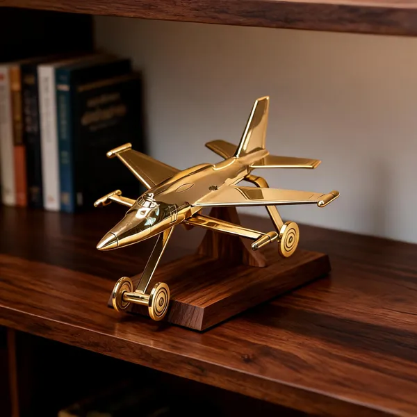Golden_Brass_Aircraft_Miniature_Collectible