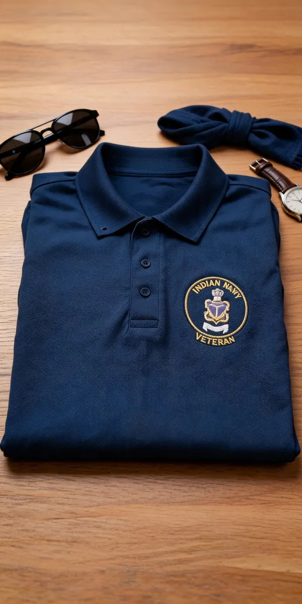 Navy_Blue_Poly_Cotton_Collar_Iaf_T_Shirt_For_Men
