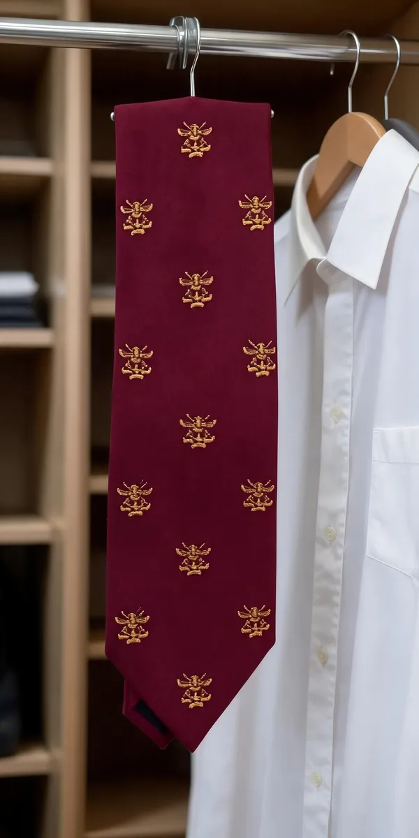 Maroon_Polyester_Nda_Services_Tie_For_Men