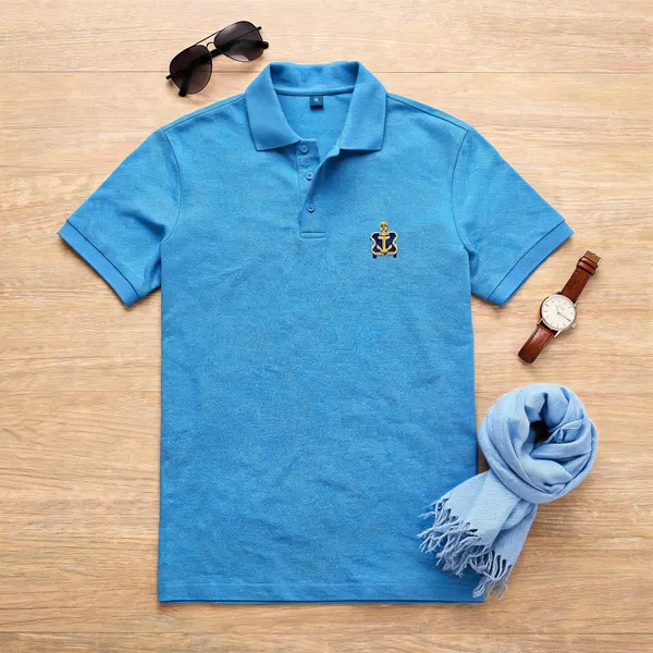 Sky_Blue_Poly_Cotton_Collar_Navy_T_Shirt_For_Men