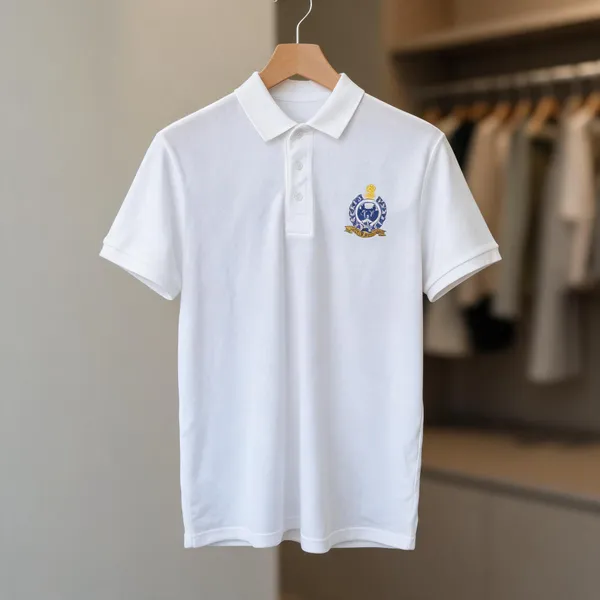 Light_Blue_Poly_Cotton_Corps_Of_Engineers_T_Shirt_For_Men