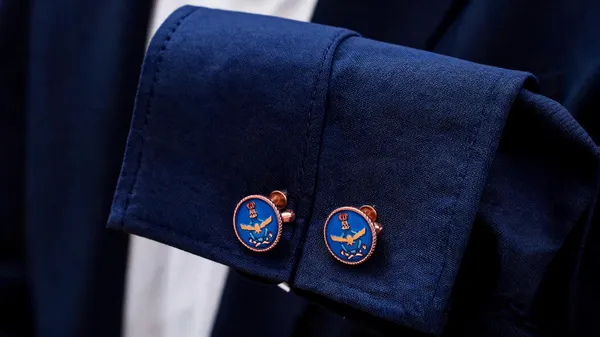 Blue_Alloy_Gold_Finish_Iaf_Enamel_Cufflinks_Set_Of_2