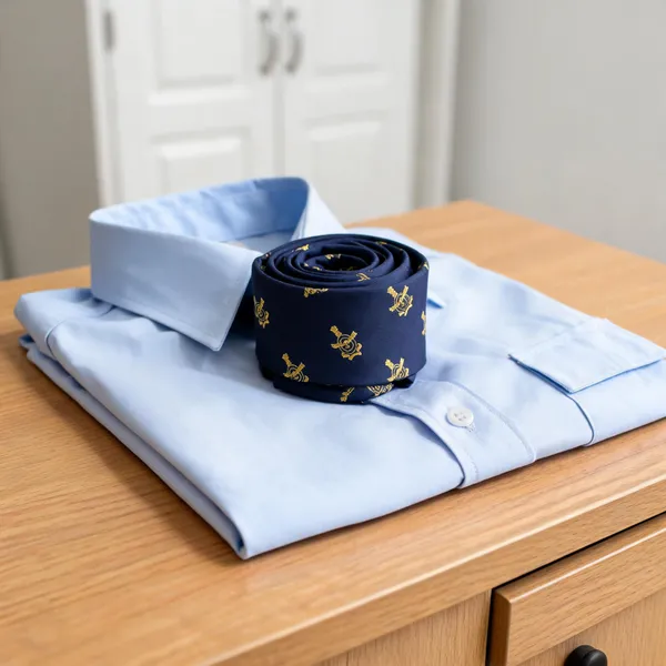 Blue_Polyester_Iaf_Logo_Woven_Tie_For_Kids