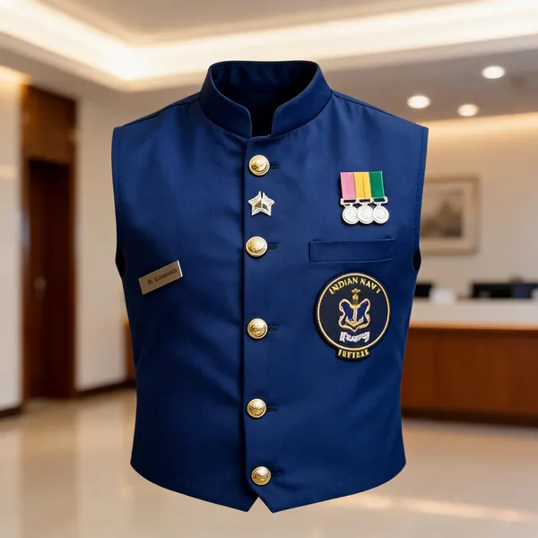 Blue_Polyester_Air_Force_Symbol_Halfcoat_For_Men