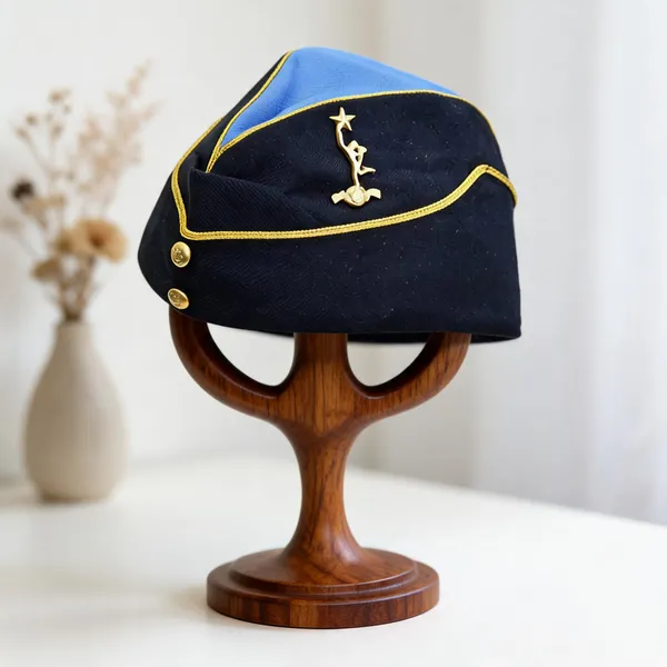 Blue_Polyester_Signals_Corps_Side_Cap_For_Men_And_Women