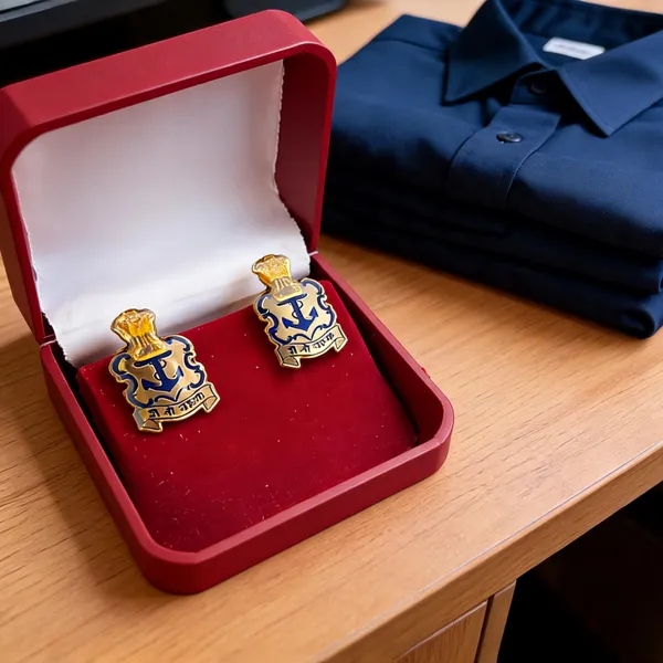 Golden_Blue_Alloy_Indian_Navy_Cufflinks_Set_Of_2_For_Unisex