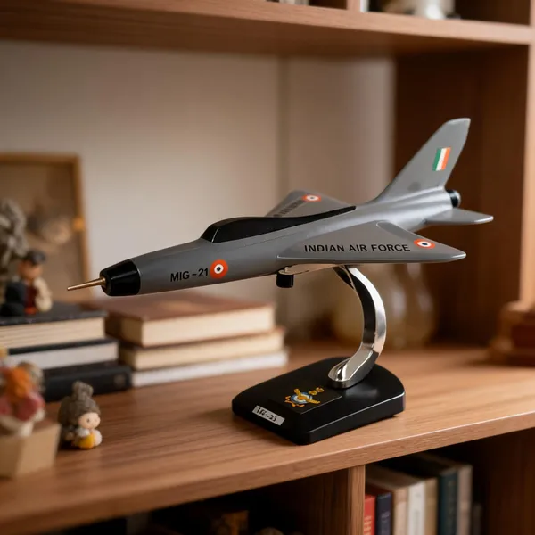 Grey_Aluminium_Die_Cast_Mig_21_Aircraft_Miniature
