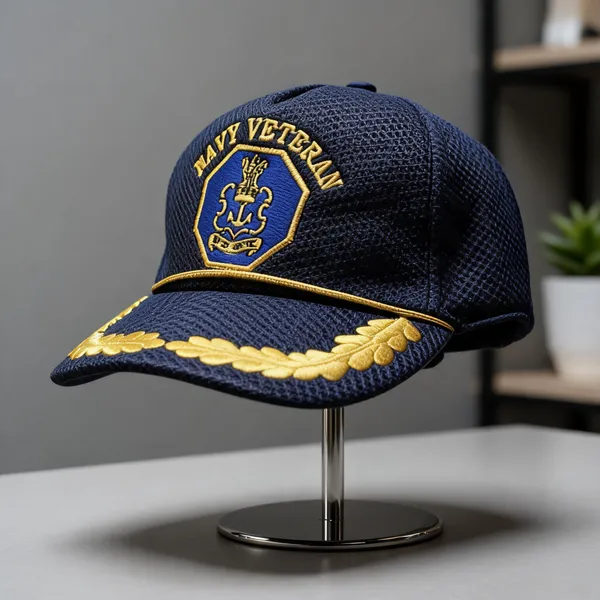 Blue_Polyester_Net_Zari_Embroidered_Indian_Navy_Cap_For_Unisex