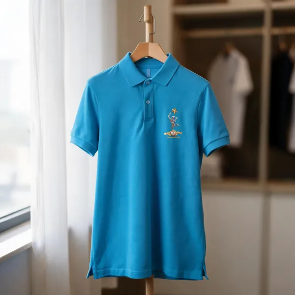 Sky_Blue_Polyester_Cotton_Dry_Fit_T_Shirt_For_Men