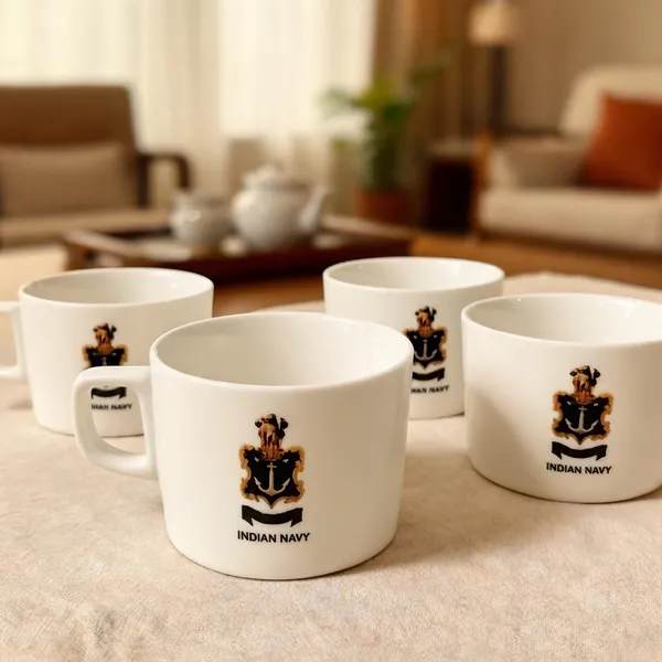 White_Ceramic_Navy_Logo_Tea_Cup_Set_Of_4