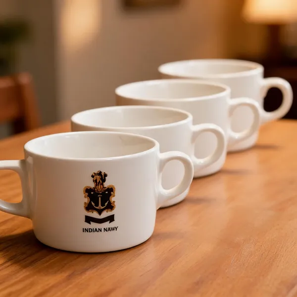 White_Ceramic_Navy_Logo_Tea_Cup_Set_Of_4