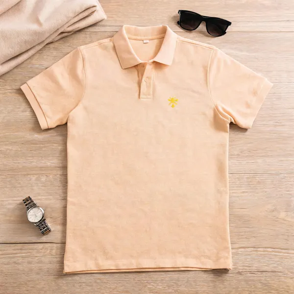 Peach_Poly_Cotton_Dry_Fit_Collared_Nda_T_Shirt_For_Men