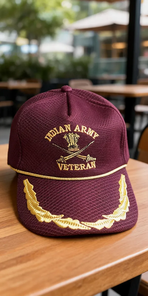 Maroon_Polyester_Single_Braided_Army_Veteran_Cap