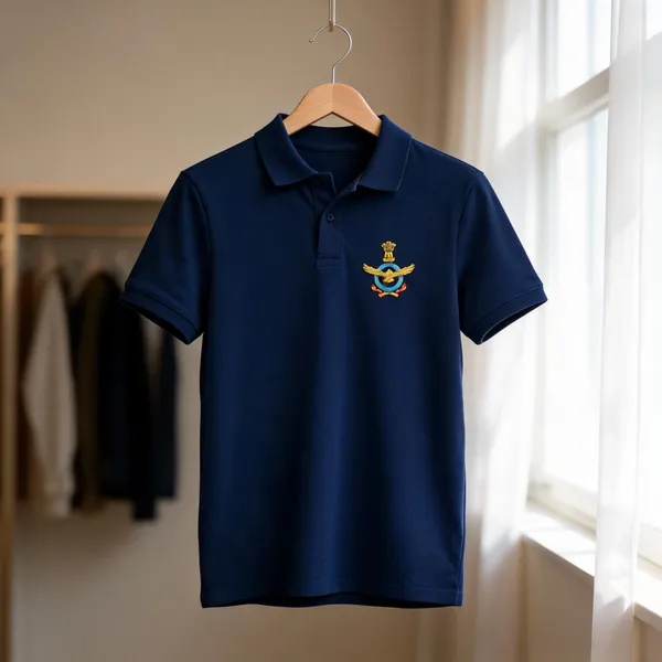 Navy_Blue_Cotton_Blend_Collared_Iaf_T_Shirt_For_Men
