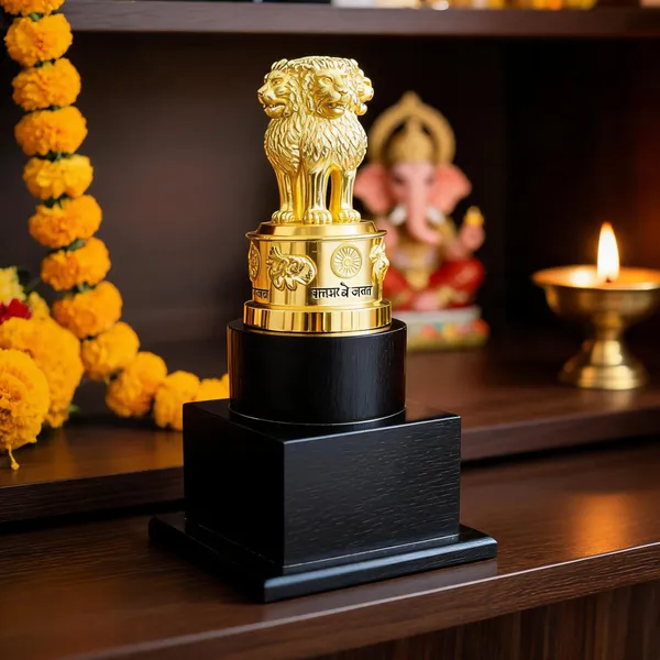 Brass_Wood_Ashoka_Stambh_With_Wooden_Base_7_Inches