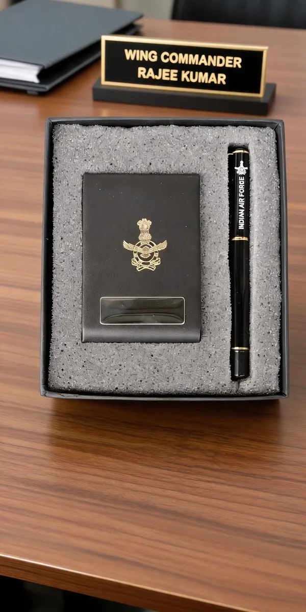 Iaf_Leather_Card_Holder_With_Pen_Gift_Set