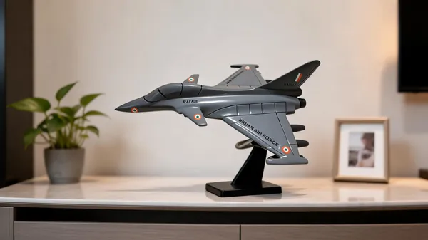 Grey_Alloy_Cast_Aircraft_Miniature_9_Inch_With_Stand