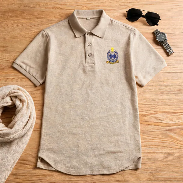 Off_White_Poly_Cotton_Corps_Of_Engineers_T_Shirt_For_Men