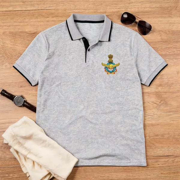 Grey_Poly_Cotton_Collar_Iaf_T_Shirt_For_Men