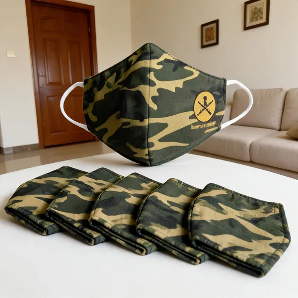 Green_Cotton_Armed_Forces_Logo_Face_Mask_Set_Of_5