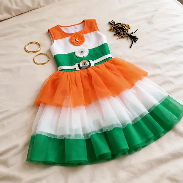 Multicolour_Cotton_Tiranga_Patriotic_Dress_For_Kids