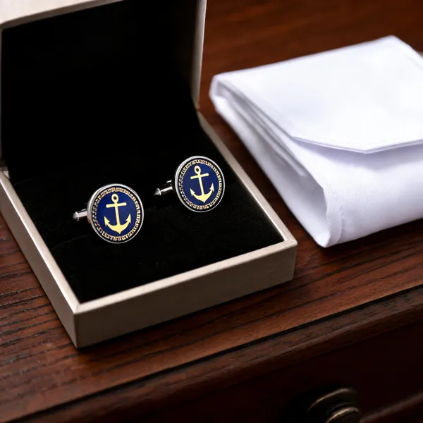 Blue_Alloy_Air_Force_Symbol_Cufflinks_Set_Of_2