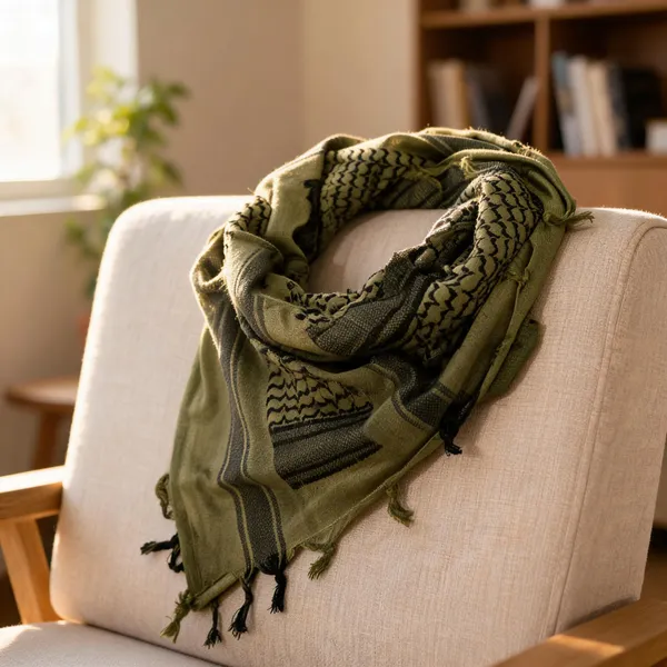 Green_Cotton_Camouflage_Scarf_For_Unisex