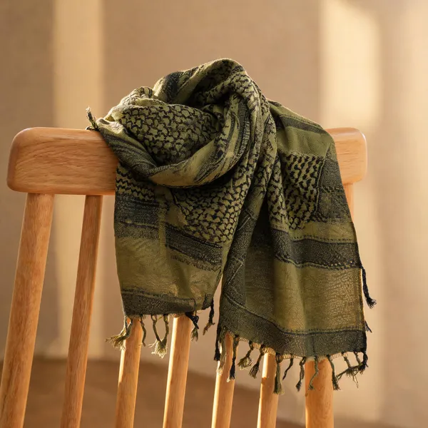 Green_Cotton_Camouflage_Scarf_For_Unisex