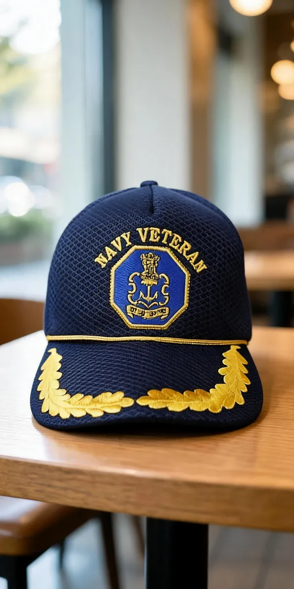 Blue_Polyester_Net_Embroidered_Defence_Logo_Cap_For_Unisex